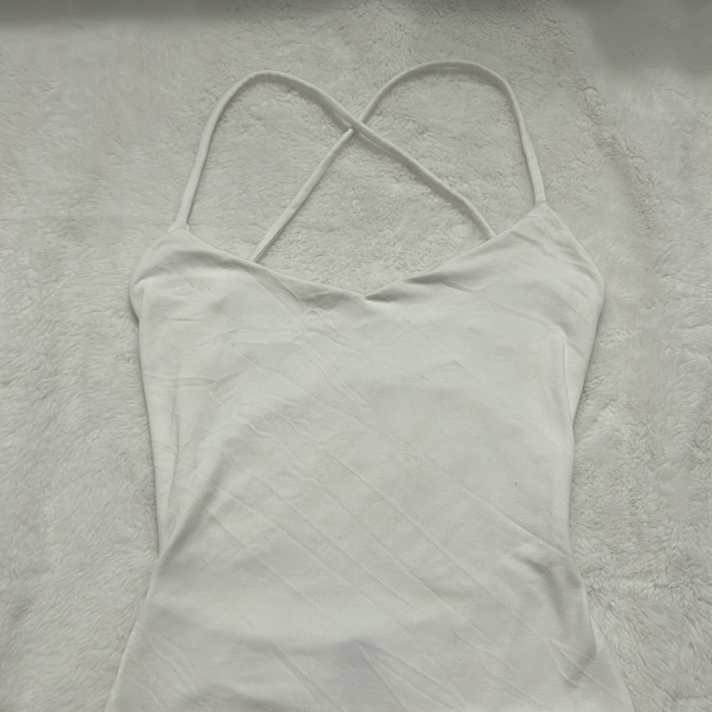 white strappy bodysuit